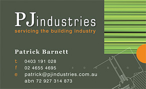 PJ Industries Business Card