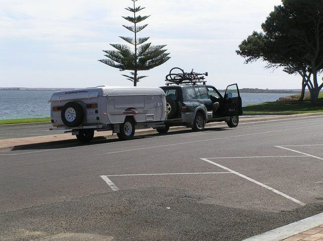 The rig on the road!